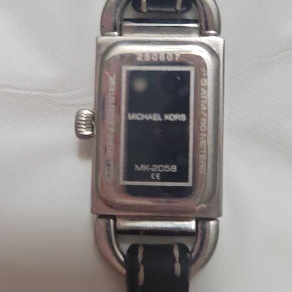 Silver Watch Michael Kors Black Band Ladies Vintage main image 13